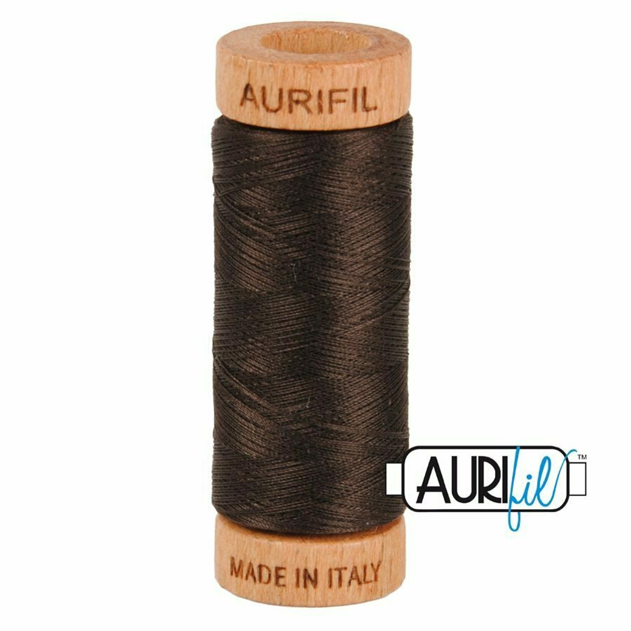 Aurifil 80wt 1130 - Very Dark Bark