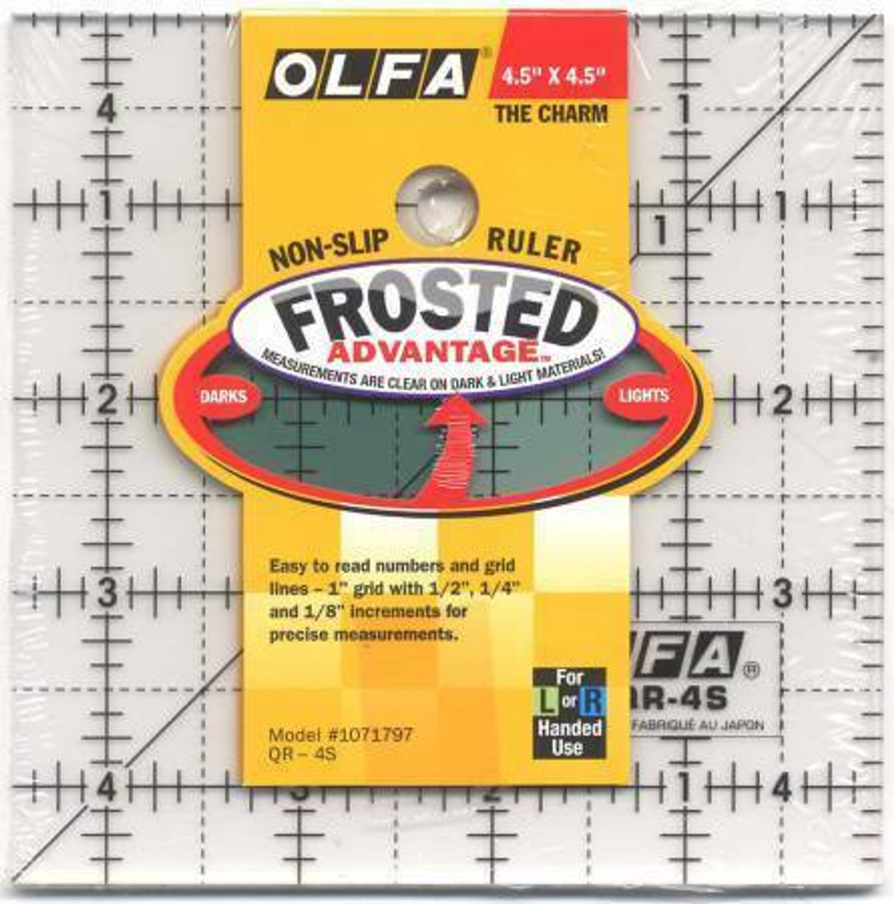 Olfa 4.5" Square Frosted Ruler 