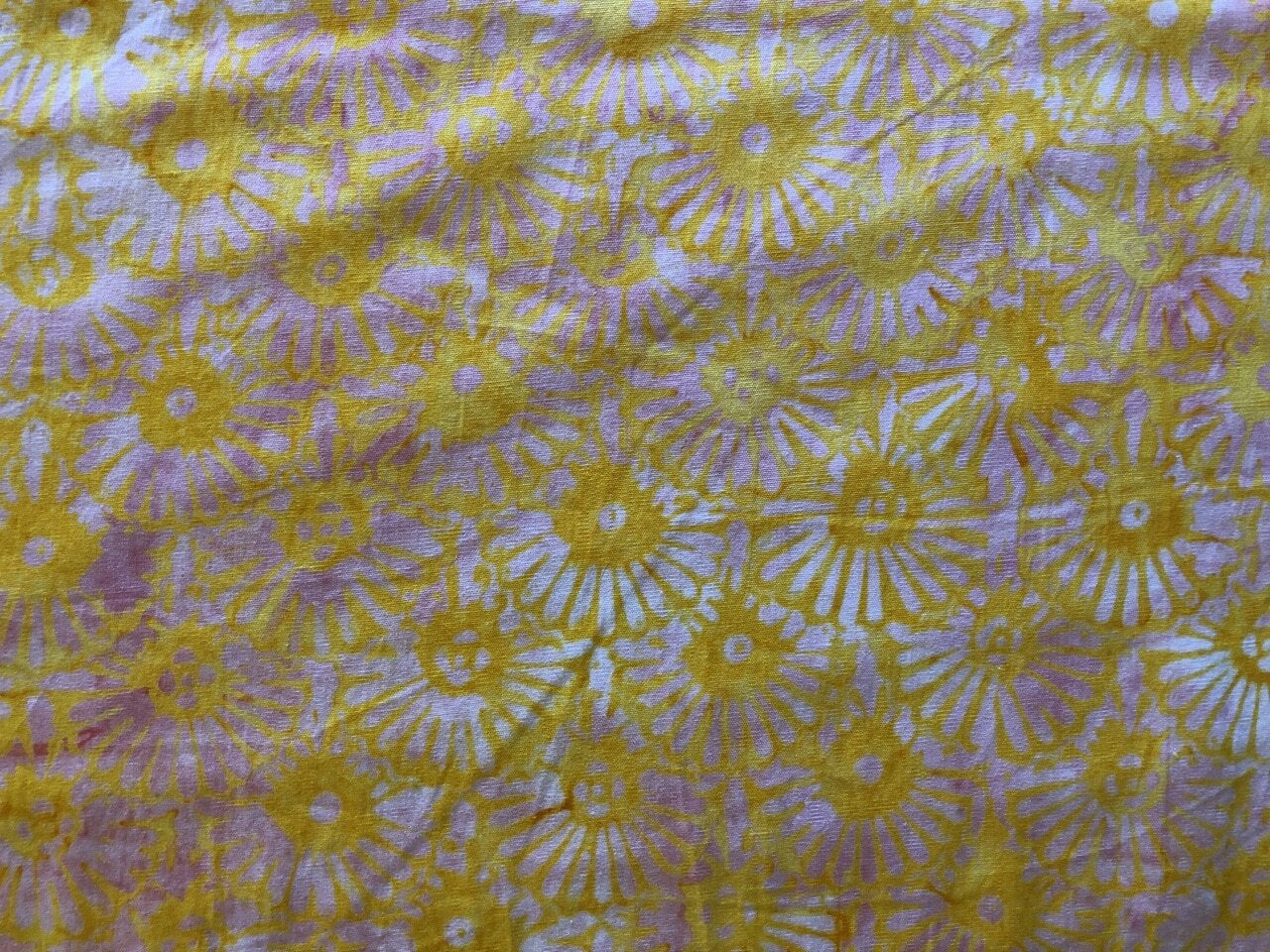 Tonga Batik - Sunset Pink/Yellow