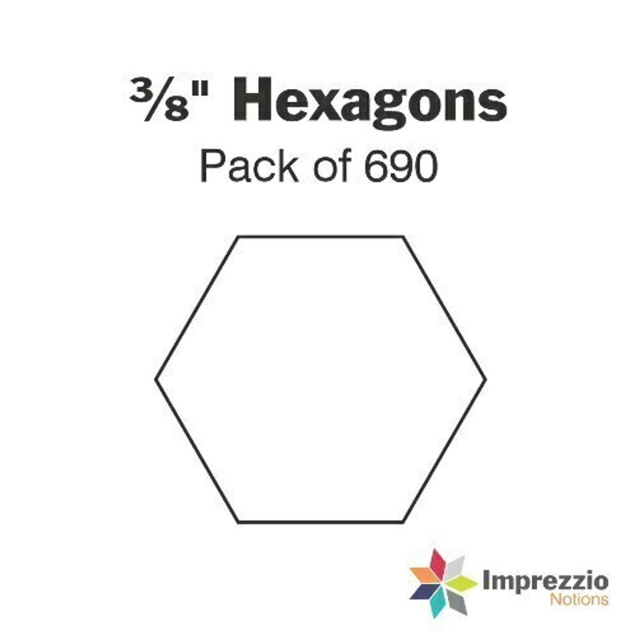 3/8" Hexagon Papers - Pack of 690