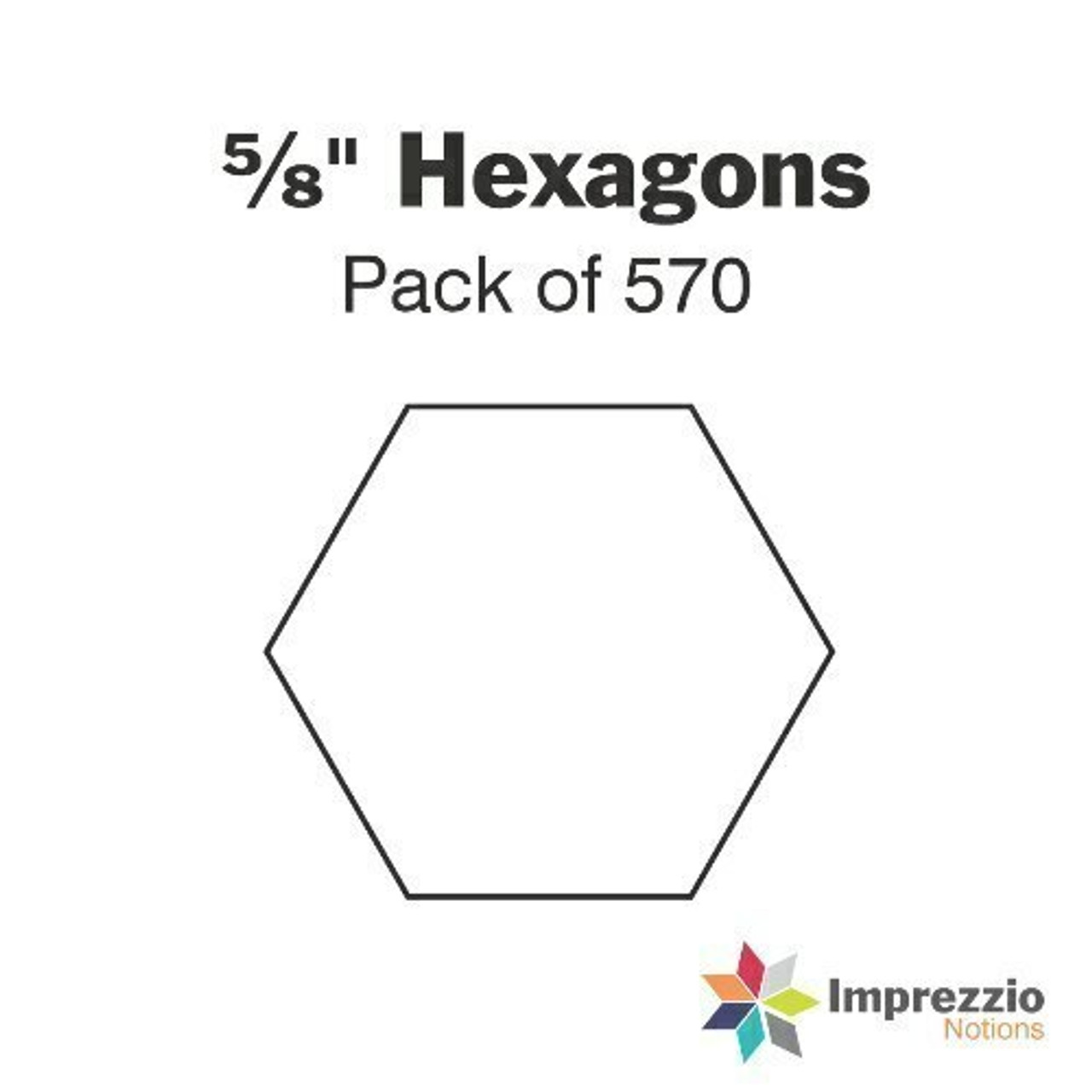 5/8" Hexagon Papers - Pack of 570