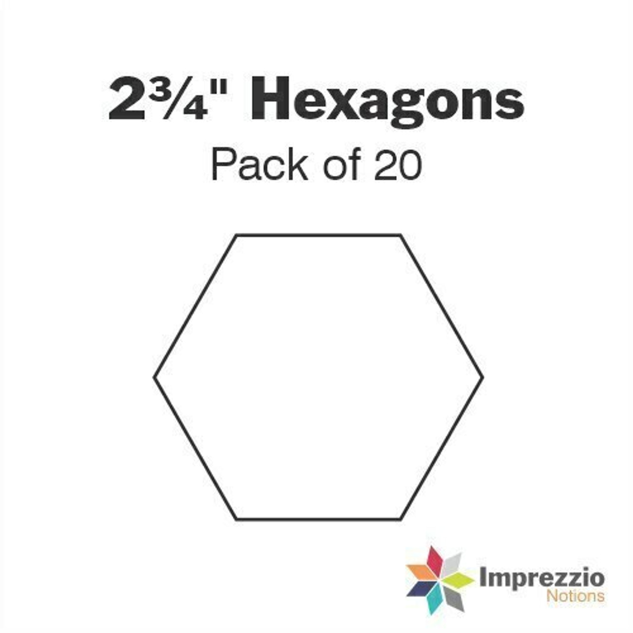 2 3/4" Hexagon Papers - Pack of 20