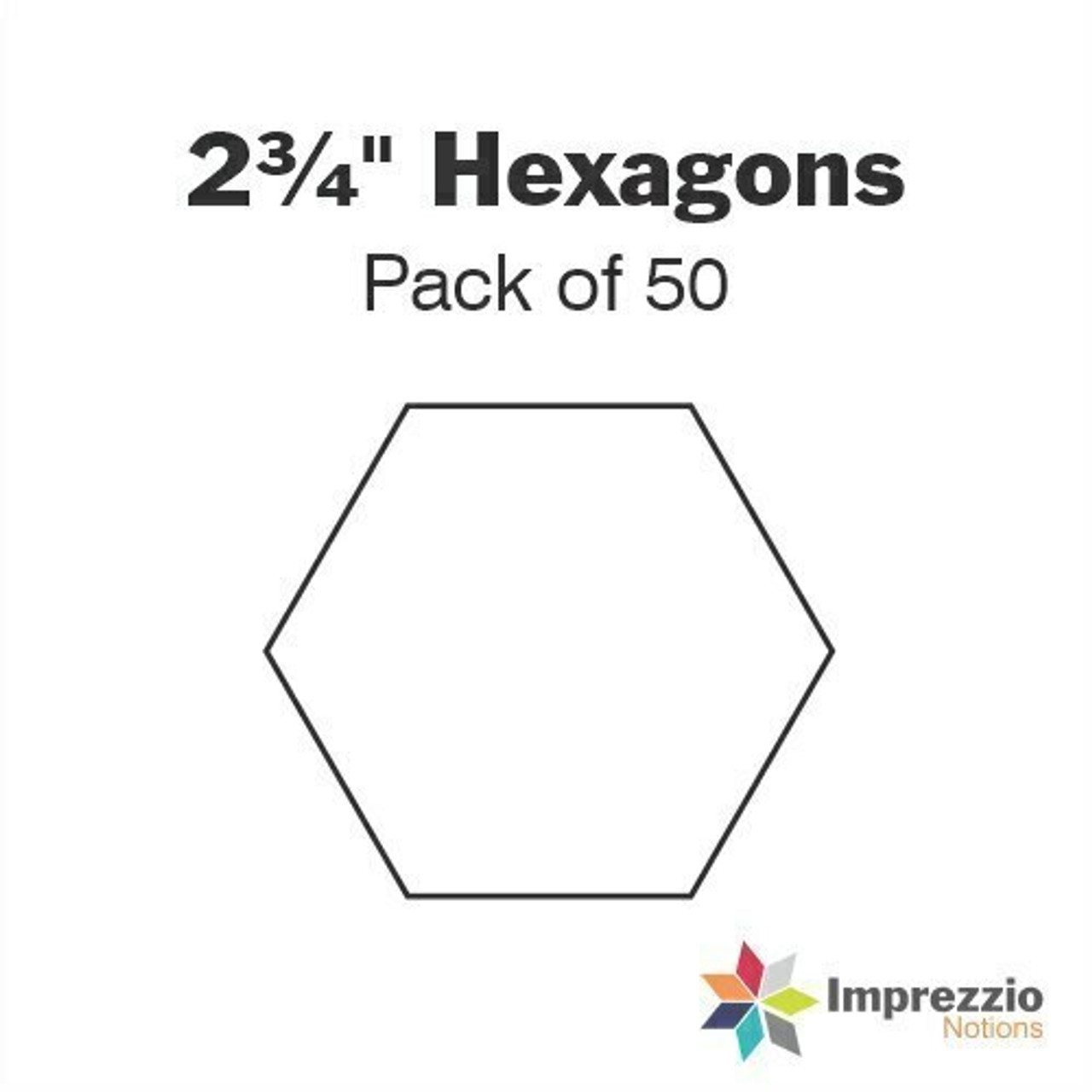 2 3/4" Hexagon Papers - Pack of 50