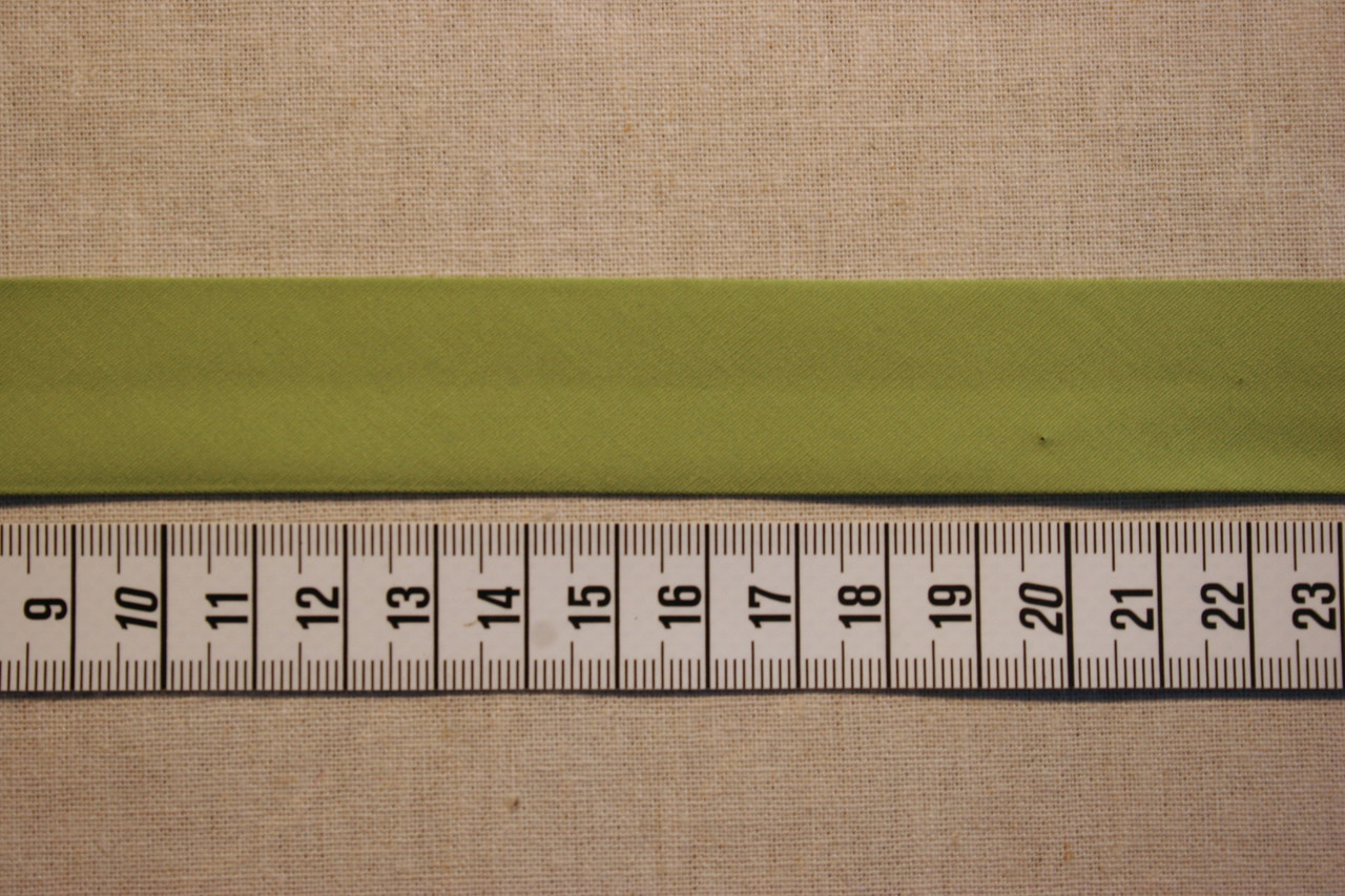 Green Single Fold Bias Binding