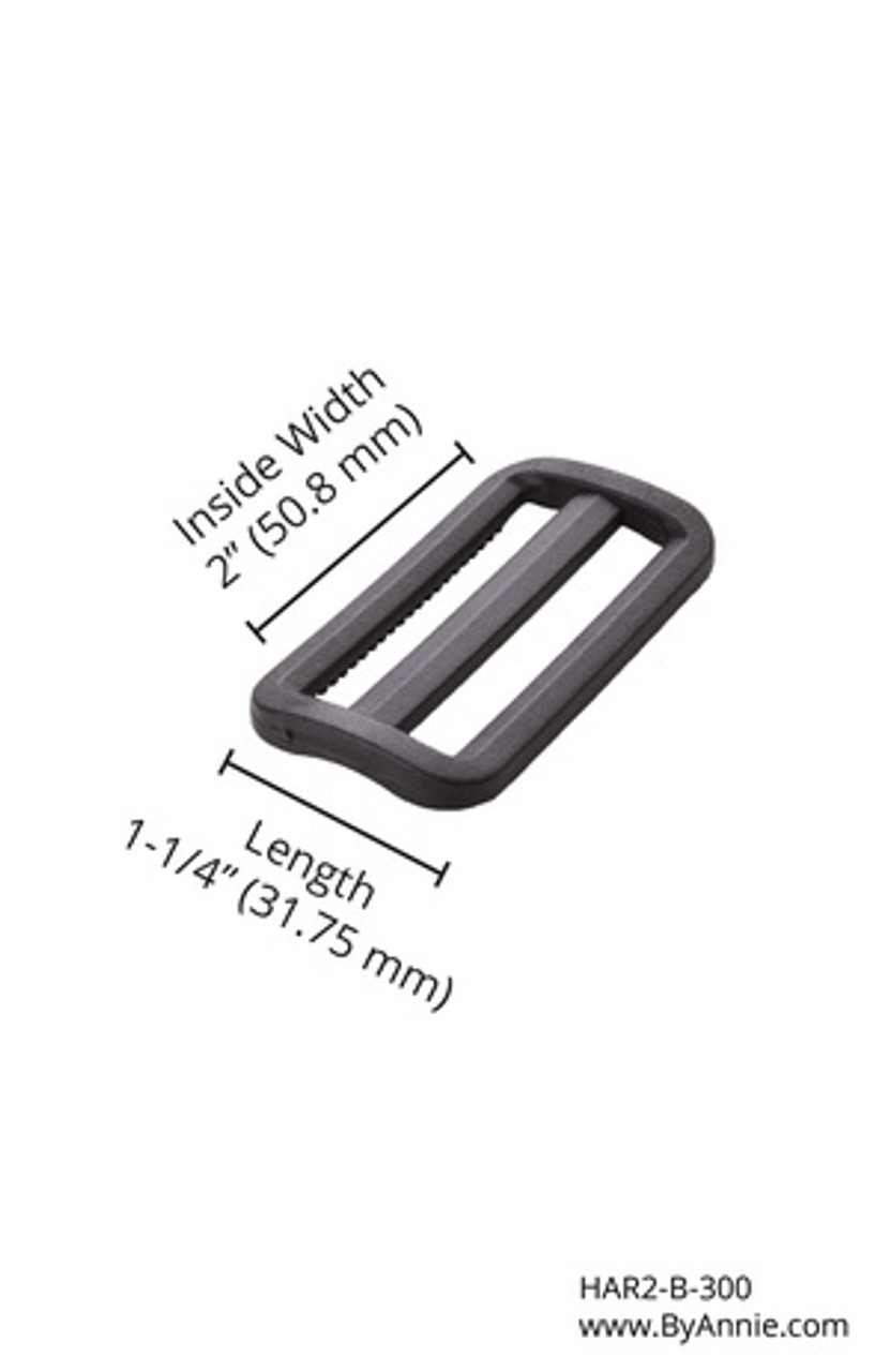 byAnnie 2" Black Plastic Slider