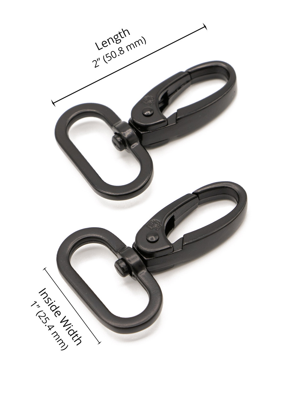 byAnnie 1" Black Swivel Snap Hook