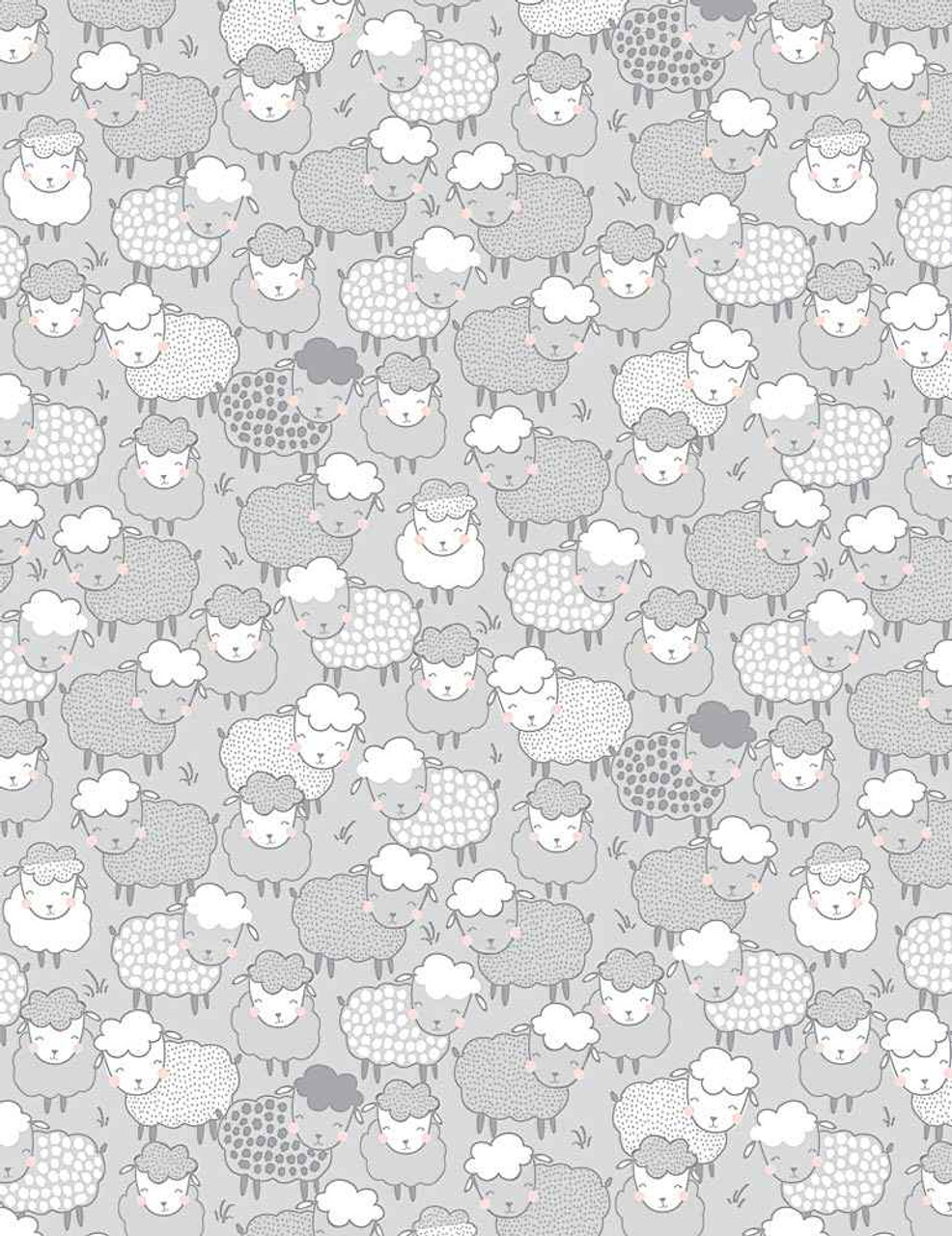 Love Ewe More : Grazing Cute Sheep - Grey