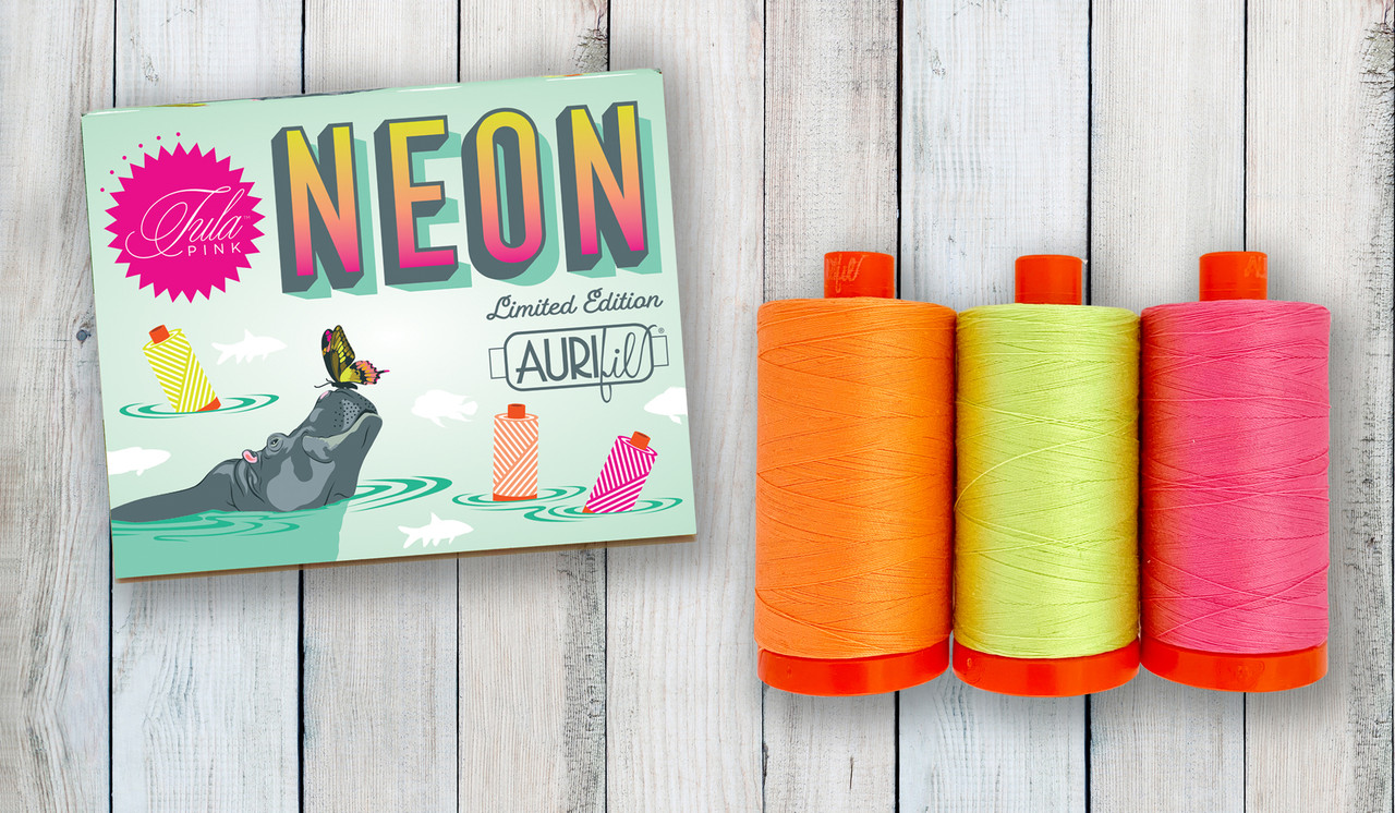 Neons & Neutrals Aurifil Thread Collection by Tula Pink