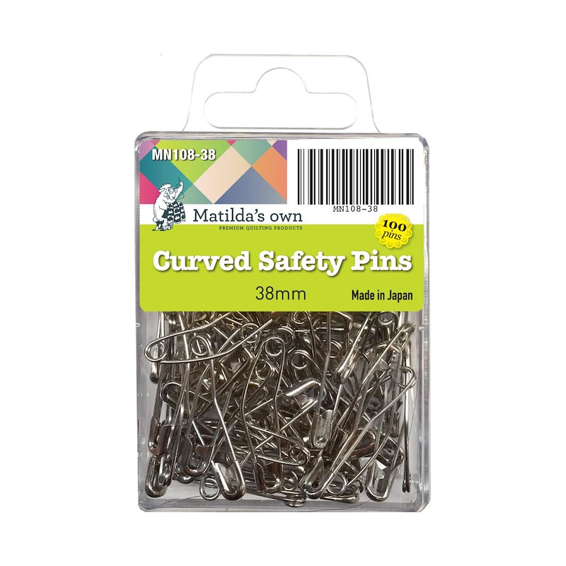 Matildas Own Curved Safety Pins - 100pk - 38mm