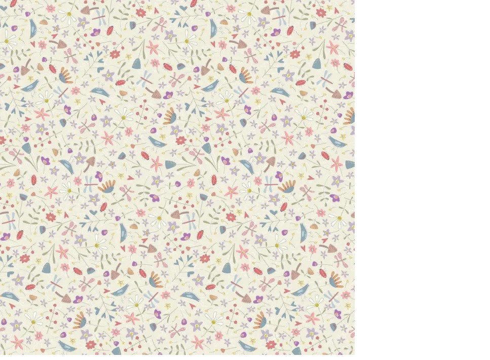 Slow and Steady: Garden Toss - Cream - by Anni Downs 