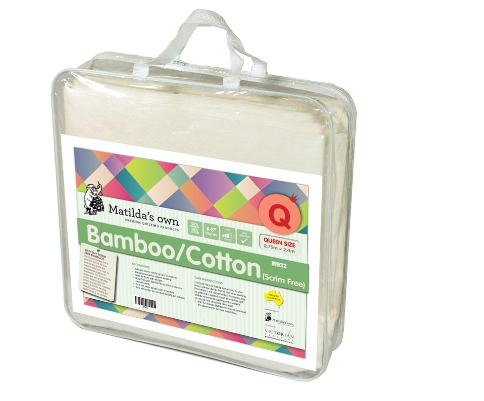 Queen Size Bamboo / Cotton Batting (Pre-cuts) - SCRIM FREE