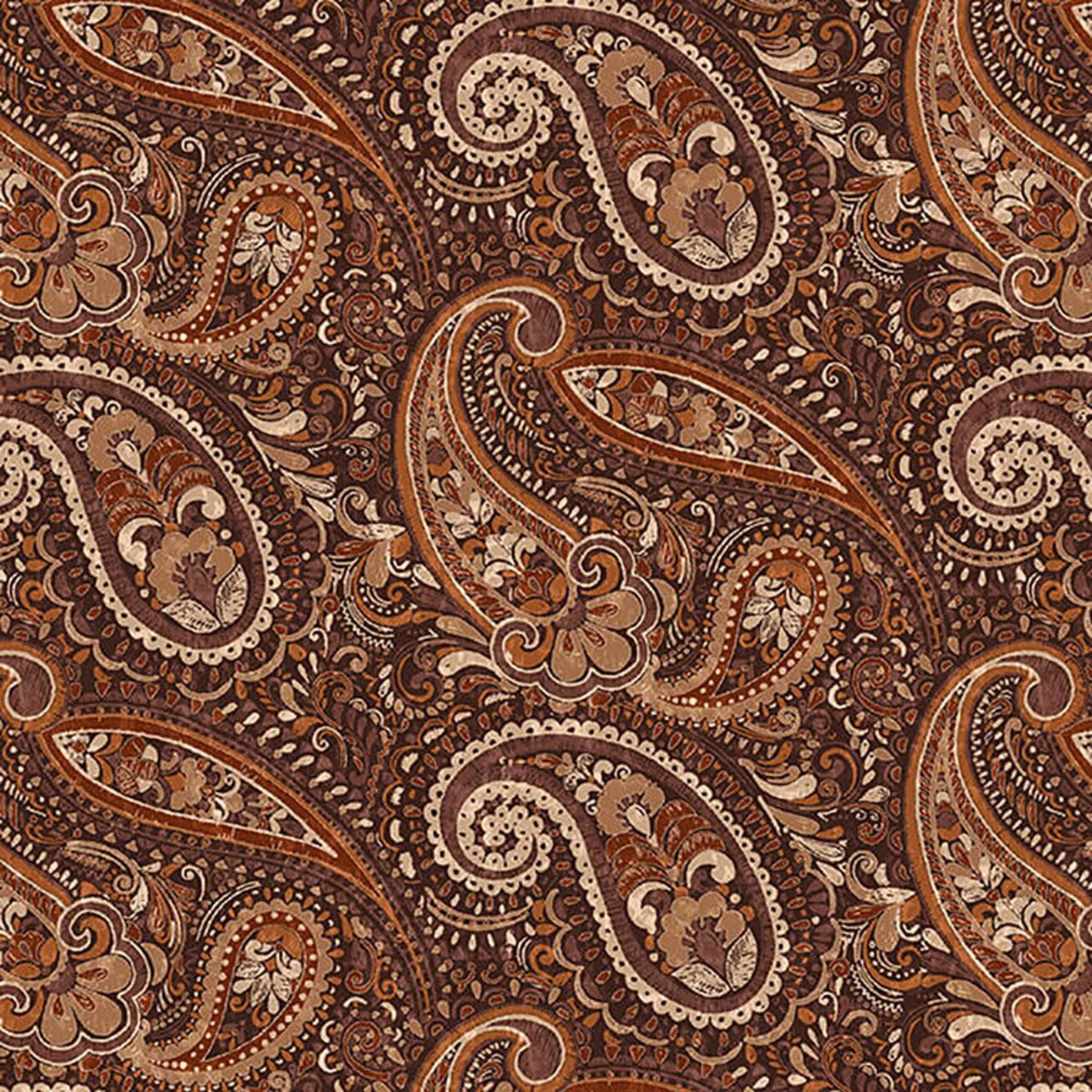Pre-cut: Cocoa Paisley Shelby Wideback - 2.25mt piece