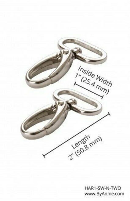 byAnnie 1" Nickel Swivel Snap Hook byAnnie 1" Nickel Swivel Snap Hook