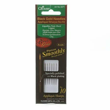 Clover Black Gold Sharps Size 10