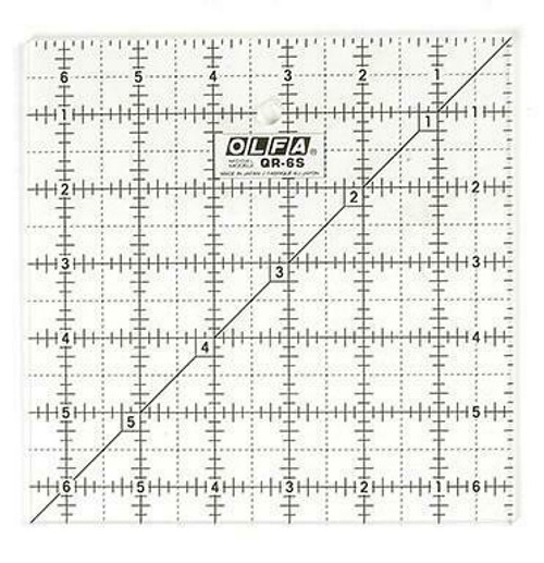 Olfa 6.5" Square Frosted Ruler Olfa 6.5" Square Frosted Ruler
