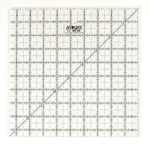 Olfa 9.5" Square Frosted Ruler