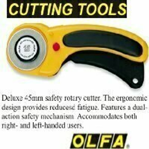 Olfa Rotary Cutter 45mm - Ergonomic Design Olfa Rotary Cutter 45mm - Ergonomic Design