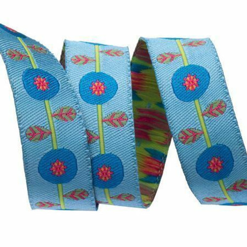 Sue Spargo Ribbon : Blue Poppy Vine Sue Spargo Ribbon : Blue Poppy Vine