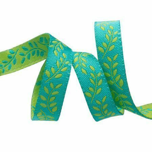 Sue Spargo Ribbon : Branches on Blue Sue Spargo Ribbon : Branches on Blue