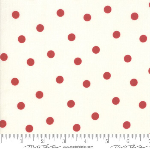 Mackinac Island : Polka Dot, Cream Red Mackinac Island : Polka Dot, Cream Red