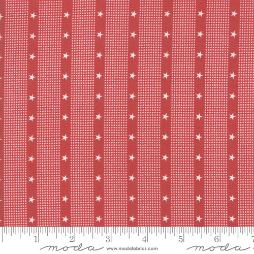 Mackinac Island : Striped Star, Red - 2.2 mt piece Mackinac Island : Striped Star, Red - 2.2 mt piece