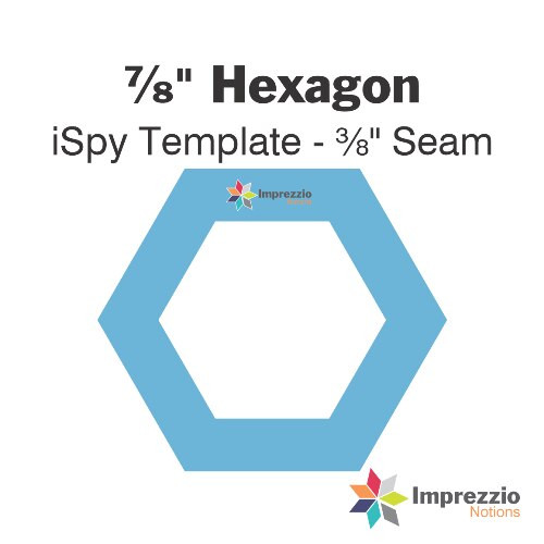 7/8" Hexagon iSpy Template - 3/8" Seam