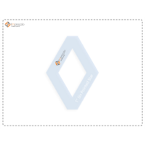 1" Six Pointed Star iSpy Template - 3/8" Seam