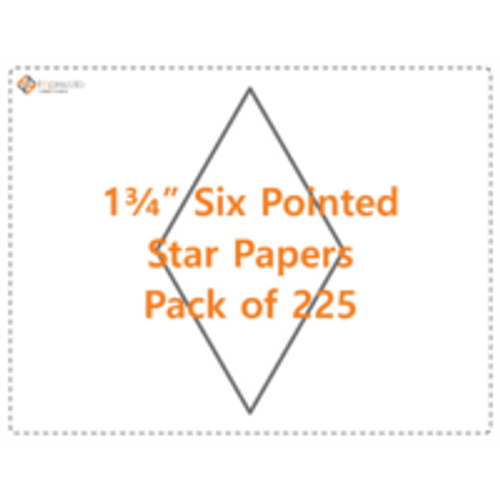 1 3/4" Six Pointed Star Papers - Pack of 225