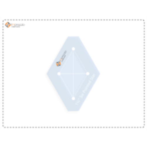 1 3/4" Six Pointed Star Template - 3/8" Seam