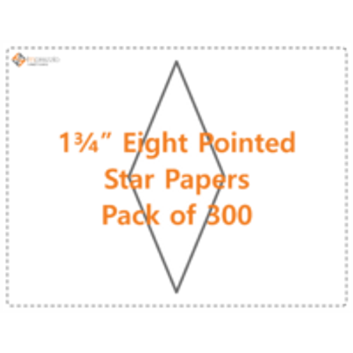 1 3/4" Eight Pointed Star Papers - Pack of 300