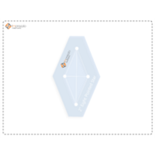 2" Eight Pointed Star Template - 3/8" Seam