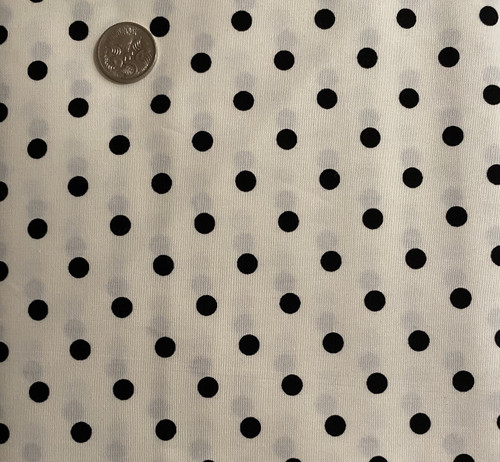 Cream with Medium Black Dot