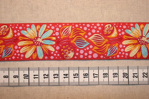 Meadow Bloom on Red by Tula Pink