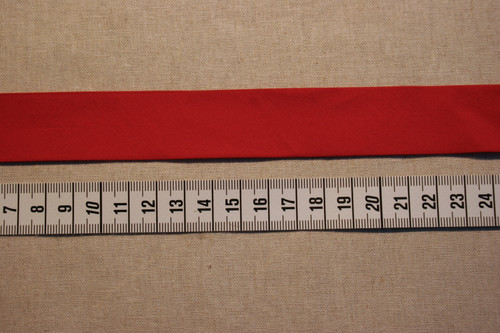 Red Single Fold Bias Binding