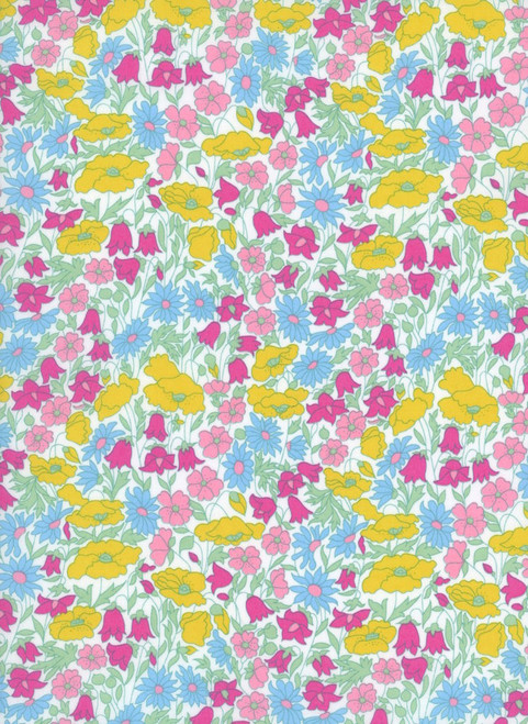 Liberty Tana Lawn : Strawberry Thief Collection Poppy & Daisy X - Fat Sixteenth