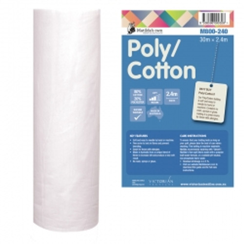 Cotton/Poly Batting - 2.4m wide Cotton/Poly Batting - 2.4m wide