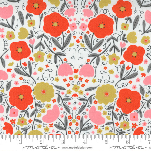 Words to Live By : Peppy Petals, Cloud Clementine - 1.7 mt piece Words to Live By : Peppy Petals, Cloud Clementine - 1.7 mt piece