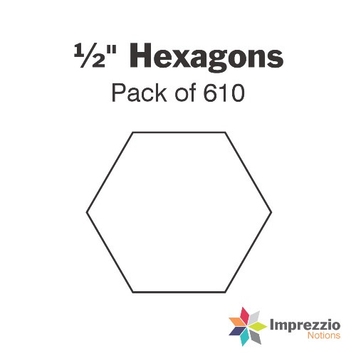1/2" Hexagon Papers - Pack of 610