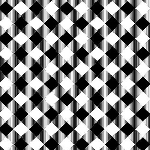 Priscilla's Pretty Plaids - Bias Buffalo Check, Black/White Priscilla's Pretty Plaids - Bias Buffalo Check, Black/White
