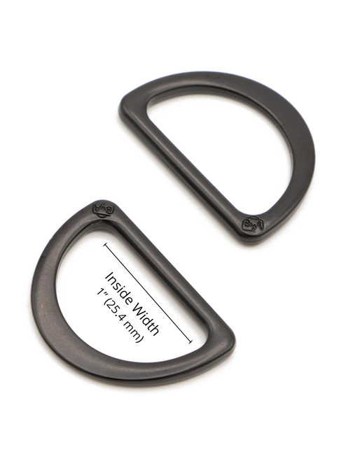 byAnnie 1" Black Flat D Ring byAnnie 1" Black Flat D Ring