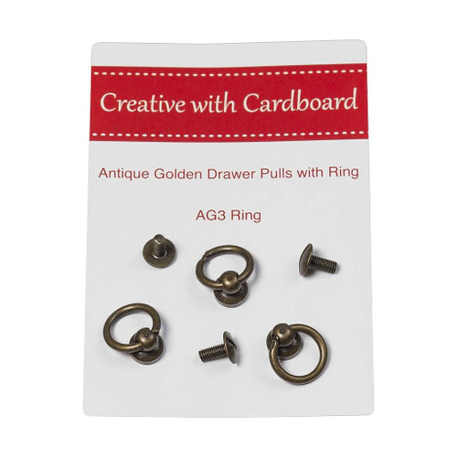 Rinske Stevens Designs: Antique Golden Drawer Pulls - set of 3