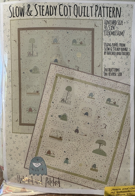 Slow and Steady: Cot Quilt KIT (Cream Background) by Anni Downs 