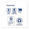 Universal Hand Towel Roll, 7.88" X 800 Ft, White, 6 Rolls/carton