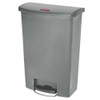 Slim Jim Resin Step-on Container, Front Step Style, 24 Gal, Gray Slim Jim Resin Step-on Container, Front Step Style, 24 Gal, Gray