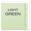 End Tab Classification Folders, 1 Divider, Legal Size, Pale Green, 10/box