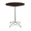 Cafeworks Table, Cafe-height, Square Top, 36 X 36 X 30, Walnut/silver