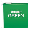 Extra Capacity Reinforced Hanging File Folders With Box Bottom, Letter Size, 1/5-cut Tab, Bright Green, 25/box Extra Capacity Reinforced Hanging File Folders With Box Bottom, Letter Size, 1/5-cut Tab, Bright Green, 25/box