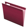 Colored Reinforced Hanging Folders, Letter Size, 1/5-cut Tab, Burgundy, 25/box Colored Reinforced Hanging Folders, Letter Size, 1/5-cut Tab, Burgundy, 25/box