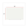 Frameless Glass Marker Board, 36" X 24", White Frameless Glass Marker Board, 36" X 24", White