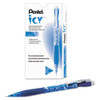 Icy Mechanical Pencil, 0.7 Mm, Hb (#2.5), Black Lead, Transparent Blue Barrel, 24/pack Icy Mechanical Pencil, 0.7 Mm, Hb (#2.5), Black Lead, Transparent Blue Barrel, 24/pack